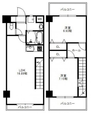 箱崎駅 徒歩12分 2-3階の物件間取画像